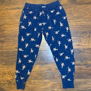Ralph Lauren Rugby Bear Pajama Pants Mens Large Navy Blue Cotton Sleep Joggers